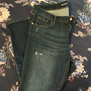 Old Navy Distressed Straight Boyfriend Jean Like New Size 14R
